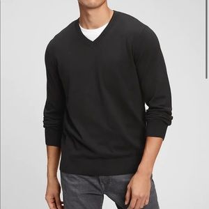 Black V-Neck Sweater